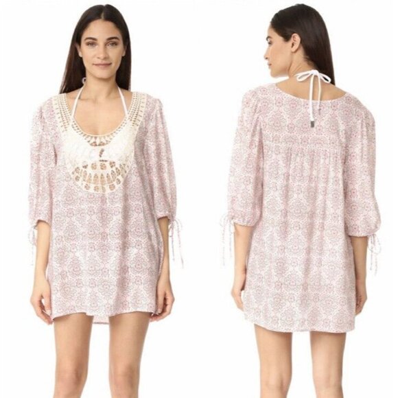 EBERJEY Anthropologie Coverup Dress $189 Beach Timba Dawn S/M NWTS Floral X1 - Picture 7 of 15